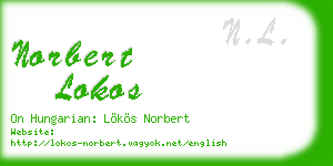norbert lokos business card